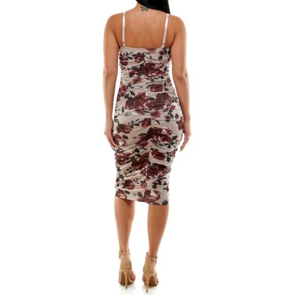 New ~ SPEECHLESS ~ Mauve Wine Ruched Knit Dress Size S - Picture 2 of 9